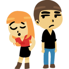 Angry couple sticker #10624167