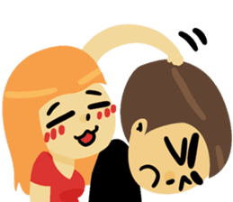 Angry couple sticker #10624168