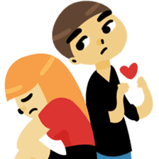 Angry couple sticker #10624171