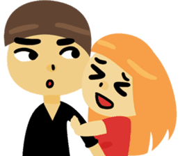 Angry couple sticker #10624172