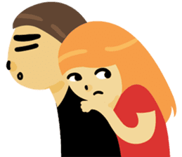 Angry couple sticker #10624180