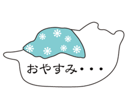 Balloon polar bear sticker #10624319