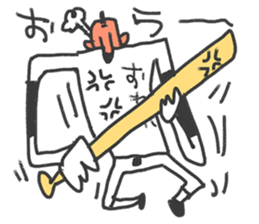 Go for it! Baseball boy sticker #10624458