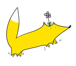Long fox next to sticker #10625418