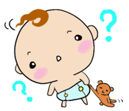 Baby drawing. Expression of feeling. sticker #10627162