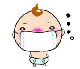 Baby drawing. Expression of feeling. sticker #10627163