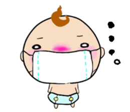 Baby drawing. Expression of feeling. sticker #10627163