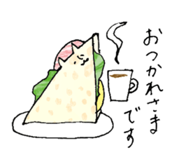 Sandwich cat sticker #10628229