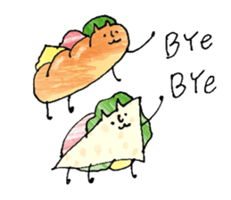 Sandwich cat sticker #10628254