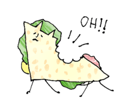 Sandwich cat sticker #10628255