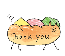 Sandwich cat sticker #10628256