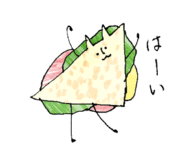 Sandwich cat sticker #10628259