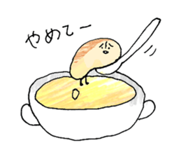 Soup and bread sticker #10628411