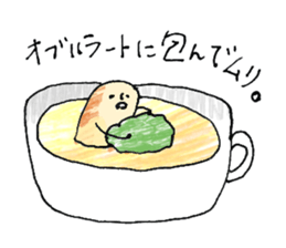 Soup and bread sticker #10628413