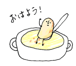 Soup and bread sticker #10628417