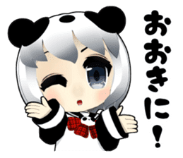 Panda girl Japan Kansai dialect sticker #10630353