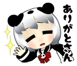 Panda girl Japan Kansai dialect sticker #10630354