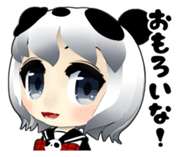 Panda girl Japan Kansai dialect sticker #10630356