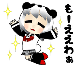 Panda girl Japan Kansai dialect sticker #10630363