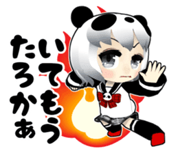 Panda girl Japan Kansai dialect sticker #10630374
