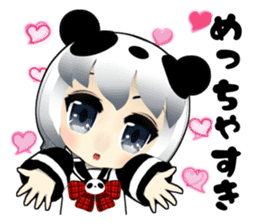 Panda girl Japan Kansai dialect sticker #10630377