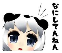 Panda girl Japan Kansai dialect sticker #10630384