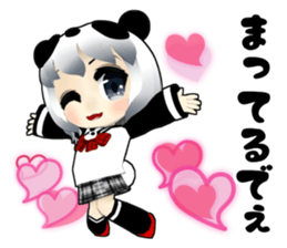 Panda girl Japan Kansai dialect sticker #10630387