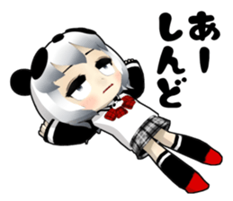 Panda girl Japan Kansai dialect sticker #10630388