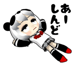 Panda girl Japan Kansai dialect sticker #10630388