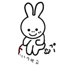 Funny and strange rabbit sticker #10630792
