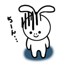 Funny and strange rabbit sticker #10630795