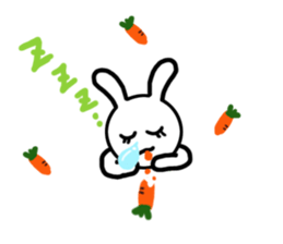 Funny and strange rabbit sticker #10630806