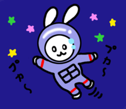 Funny and strange rabbit sticker #10630808