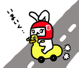 Funny and strange rabbit sticker #10630812
