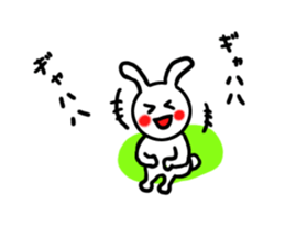 Funny and strange rabbit sticker #10630815