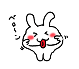 Funny and strange rabbit sticker #10630821