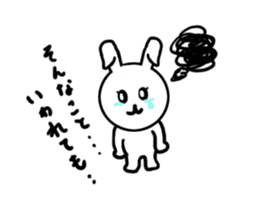 Funny and strange rabbit sticker #10630823