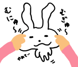 Funny and strange rabbit sticker #10630826