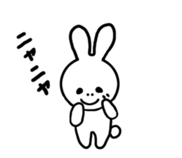 Funny and strange rabbit sticker #10630829