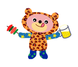 An animal wearing a costume. sticker #10631165