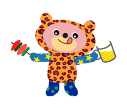 An animal wearing a costume. sticker #10631165