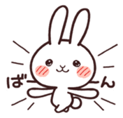 Cute rabbit "Mopu-usa" 3 sticker #10631461