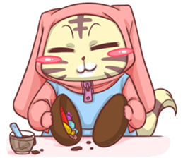 CatRabbit ; Happy Easter sticker #10631754