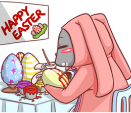 CatRabbit ; Happy Easter sticker #10631755