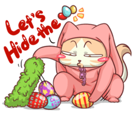 CatRabbit ; Happy Easter sticker #10631756