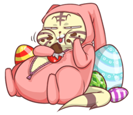 CatRabbit ; Happy Easter sticker #10631764