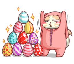 CatRabbit ; Happy Easter sticker #10631766
