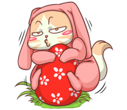 CatRabbit ; Happy Easter sticker #10631769