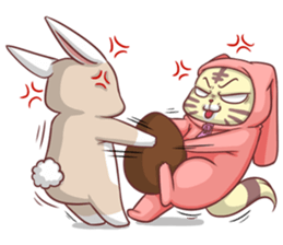 CatRabbit ; Happy Easter sticker #10631770