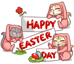 CatRabbit ; Happy Easter sticker #10631772